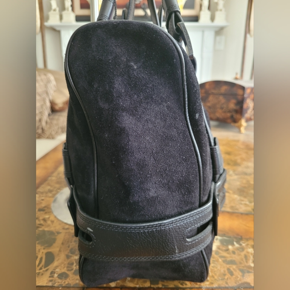 Michael Kors Suede Black Leather Bag - Picture 4 of 11